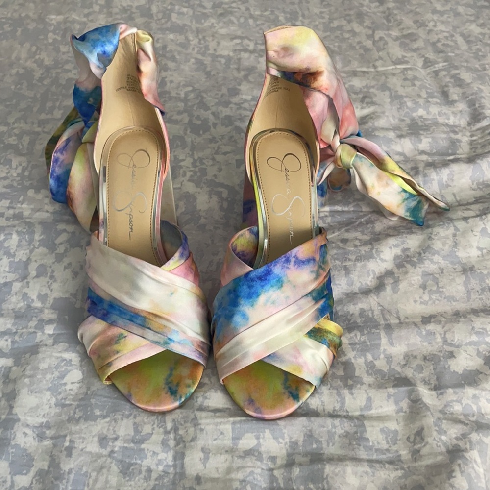 Jessica Simpson Noelene heeled sandals—NEW